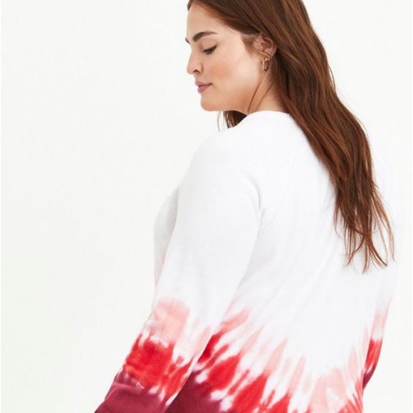 ♥️ Torrid preloved Tie Dye Long Sleeve Raglan Pullover 2X - Picture 8 of 11
